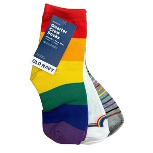 3-pack Old Navy Women’s Rainbow Crew Socks